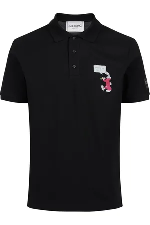 Iceberg Homme, Tops, Noir, Taille: L Polo piqué noir coupe droite