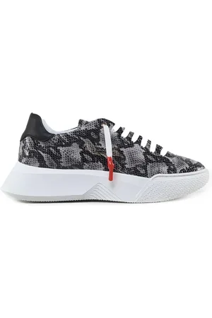 Giuliano Galiano Homme, Chaussures, Gris, Taille: 45 EU Baskets en cuir imprimé serpent noir blanc