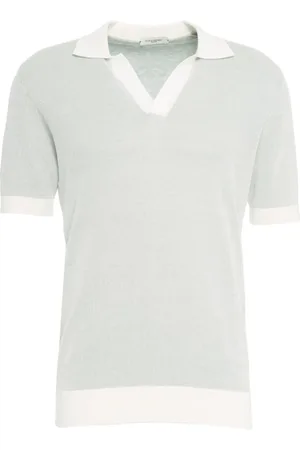 Paolo Pecora Homme, Tops, Vert, Taille: M Polo Tricot Vert Manches Courtes