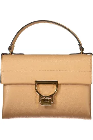 Coccinelle Femme, Sacs, Brun, Taille: ONE Size Élégant sac à main en cuir avec fermeture à torsion