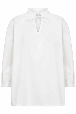 Kaffe Femme, Blouses et Chemises, Blanc, Taille: 40 FR Chemisier Féminin avec Broderie Florale