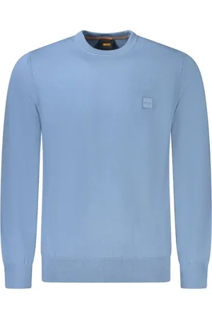HUGO BOSS Homme, Pulls, Bleu, Taille: XL Pull luxueux en coton et cachemire