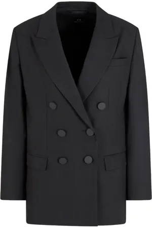 Armani Exchange Femme, Vestes, Noir, Taille: 40 FR Veste en twill à double boutonnage boutons en métal