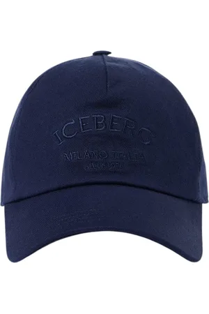 Iceberg Femme, Accessoires, Bleu, Taille: ONE Size Casquette de baseball bleue avec broderie Milano Italia