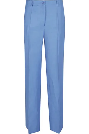 P.A.R.O.S.H. Femme, Pantalons, Bleu, Taille: 38 FR Pantalon Bleu pour Sorties Élégantes