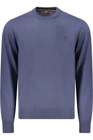 HUGO BOSS Homme, Pulls, Bleu, Taille: M Pull à Manches Longues avec Logo Brodé