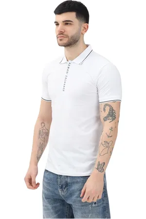 Armani Exchange Homme, Tops, Blanc, Taille: S Polo blanc moderne