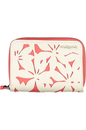 Desigual Femme, Accessoires, Blanc, Taille: ONE Size Portefeuille à plusieurs compartiments à fermeture éclair