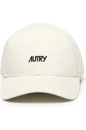 Autry Homme, Accessoires, Blanc, Taille: ONE Size Casquette de baseball en coton brodé crème