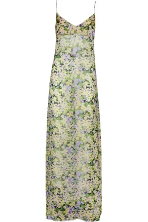 RAQUEL DINIZ Femme, Robes, Multicolore, Taille: 38 FR Robe en soie florale Col en V Bretelles réglables