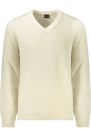 HUGO BOSS Homme, Pulls, , Taille: S Pull moderne à col en V avec détails contrastants
