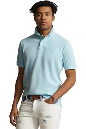 Ralph Lauren Unisex, Tops, Bleu, Taille: XL Polo en coton Classic Fit