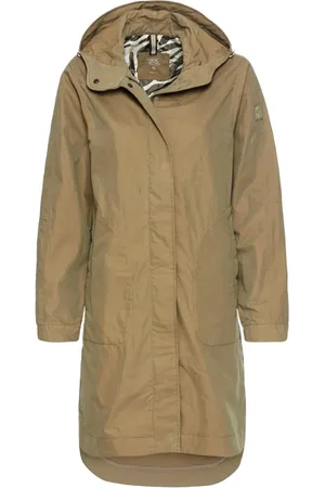 Camel Active Femme, Manteaux, Vert, Taille: 42 FR Parka Verte avec Capuche