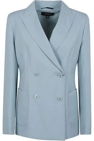 Max Mara Femme, Vestes, Vert, Taille: 38 FR Veste en Laine Verte à Double Boutonnage