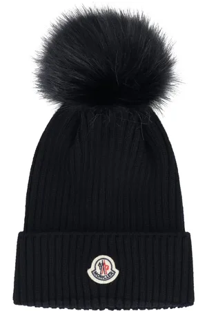 Moncler Femme, Accessoires, Bleu, Taille: L Bonnet en Laine à Pompon