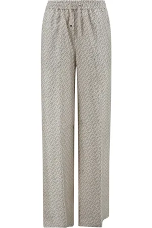 HERNO Femme, Pantalons, Gris, Taille: 38 FR Pantalon imprimé Hanging Hook