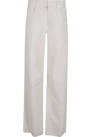 Brunello Cucinelli Femme, Pantalons, , Taille: 34 FR Jean large Nude & Neutrals