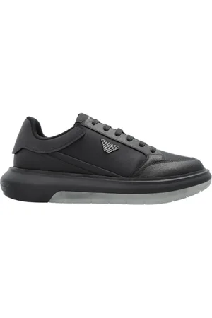 Emporio Armani Homme, Chaussures, Noir, Taille: 40 EU Chaussures Plates Bleues