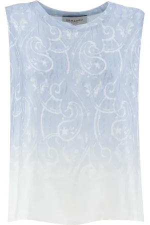 ERMANNO SCERVINO Femme, Tops, Bleu, Taille: 42 FR Débardeur Léger en Viscose
