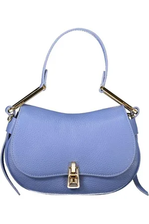 Coccinelle Femme, Sacs, Bleu, Taille: ONE Size Sac à main en cuir souple avec fermeture à torsion