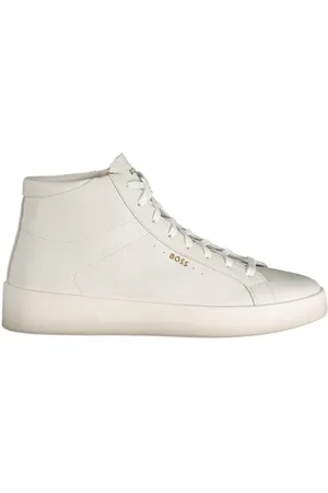 HUGO BOSS Homme, Chaussures, Blanc, Taille: 44 EU Baskets de sport en cuir frappant