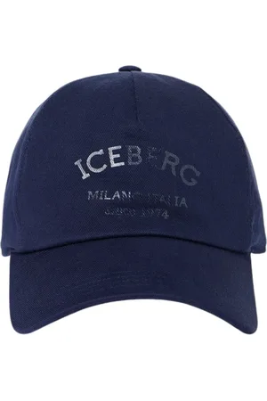 Iceberg Homme, Accessoires, Bleu, Taille: ONE Size Casquette de baseball bleue Milano Italia