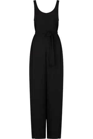 Armani Exchange Femme, Combinaisons et Ensembles, Noir, Taille: 34 FR Robe noire à encolure ronde