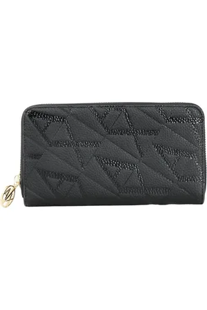 Armani Exchange Femme, Accessoires, Noir, Taille: ONE Size Portefeuille Noir Femme Monogramme Fermeture Éclair