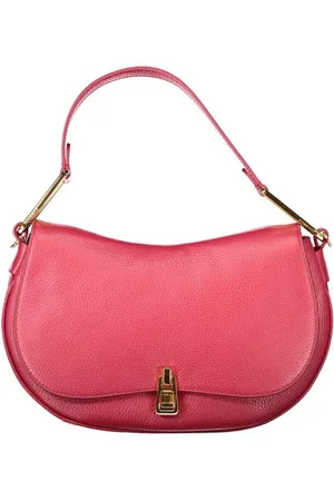 Coccinelle Femme, Sacs, Rouge, Taille: ONE Size Sac à Main en Cuir Rouge avec Fermeture Pivotante