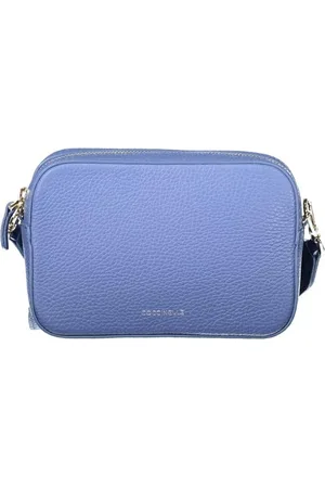 Coccinelle Femme, Sacs, Bleu, Taille: ONE Size Sac à Main en Cuir Bleu avec Bandoulière Réglable