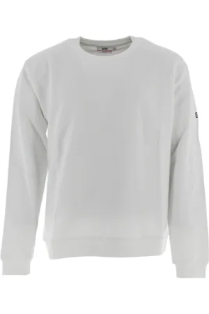 GCDS Homme, Sweatshirts et sweats à capuche, Blanc, Taille: S Pull Crewneck Blanc Essentials