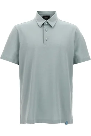 BRIONI Homme, Tops, Vert, Taille: M Polo en coton Piqué