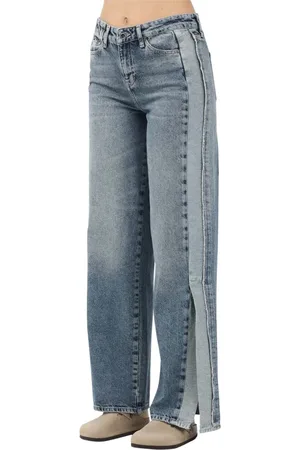 Armani Exchange Femme, Jeans, Bleu, Taille: W27 Jean Large à Panneau Contrastant