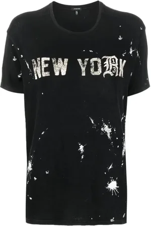 R13 Femme, Tops, Noir, Taille: 42 FR T-shirt à Manches Courtes
