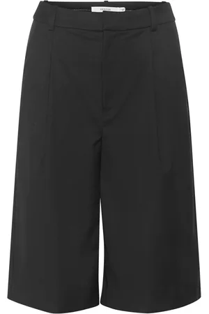 Gestuz Femme, Shorts, Noir, Taille: 36 FR Short Long à Jambes Larges et Poches Latérales