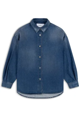 Axel Arigato Femme, Blouses et Chemises, Bleu, Taille: 40 FR Sasha Oversized Shirt
