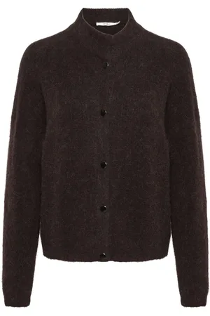 Gestuz Femme, Pulls, Violet, Taille: 40 FR Cardigan Prune Mélange