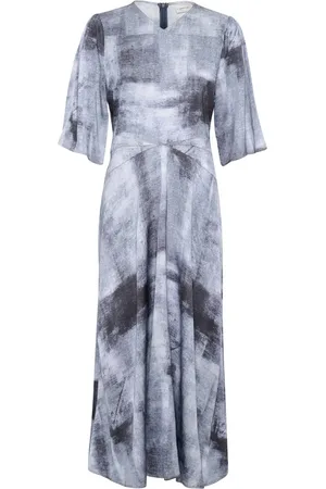 Gestuz Femme, Robes, Multicolore, Taille: 38 FR Robe en jean bleu avec imprimé