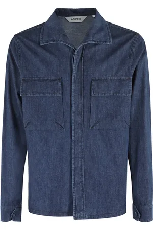 Aspesi Homme, Chemises, Bleu, Taille: L Chemise en denim superposée