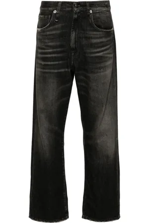 R13 Femme, Jeans, Noir, Taille: W25 Jean X-Bf à Revers