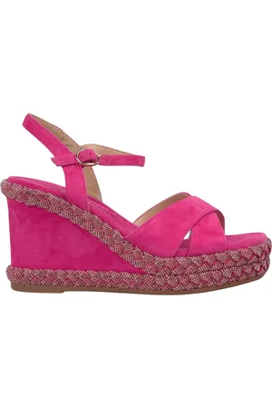 Alma en Pena Femme, Chaussures, Rose, Taille: 39 EU Compensée tressée avec perles