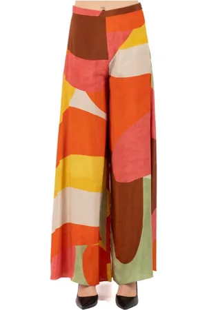 HANITA Femme, Pantalons, Multicolore, Taille: 42 FR Pantalon Élégant pour Femmes