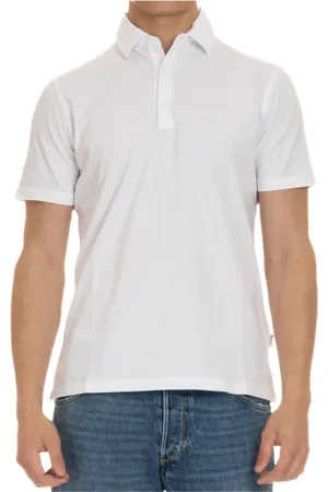 Aspesi Homme, Tops, Blanc, Taille: L Polo en Jersey de Coton
