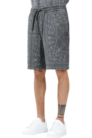 Armani Exchange Homme, Shorts, Gris, Taille: W30 Shorts Casual Gris avec Motif Bandana