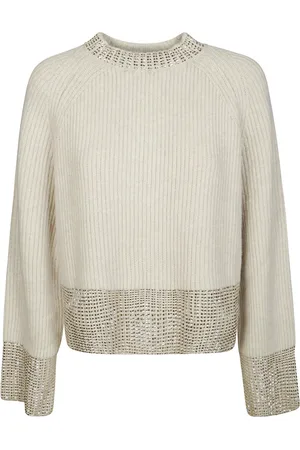 Golden Goose Femme, Pulls, , Taille: 36 FR Top Raglan Boxy à Col Rond