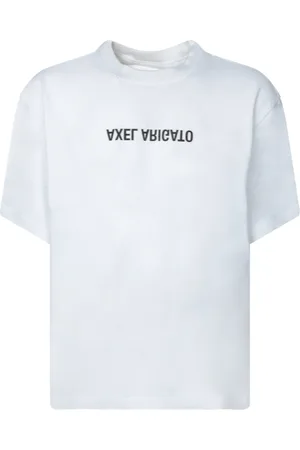 Axel Arigato Homme, Tops, Blanc, Taille: L Distort T-Shirt