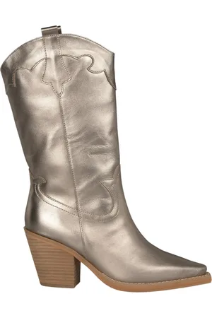 Alma en Pena Femme, Chaussures, Jaune, Taille: 36 EU Bottine brodée à talon