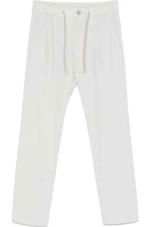 HERNO Homme, Pantalons, Blanc, Taille: L Pantalon Gris Clair Élastiqué à Cordon de Serrage