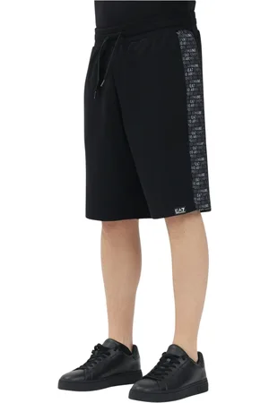 EA7 Homme, Shorts, Noir, Taille: M Shorts Sportifs Noirs Printemps Été