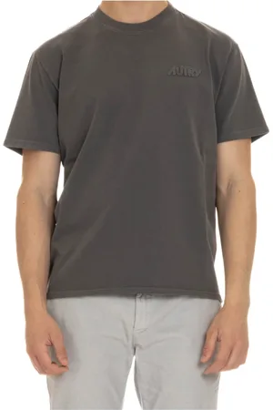 Autry Homme, Tops, Gris, Taille: M T-Shirt Logo Tonal